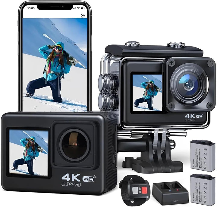 Cámara Deportiva 4K - Incluye 10 accesorios