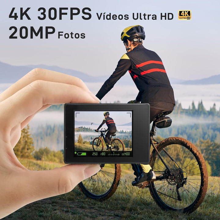 Cámara Deportiva 4K - Incluye 10 accesorios
