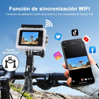 Cámara Deportiva 4K - Incluye 10 accesorios