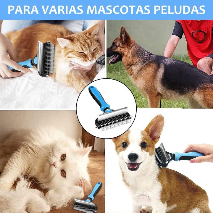 Peine anti-nudos y masajeador para Mascotas