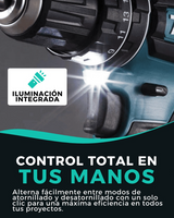KIT Taladro Inalámbrico + 26 accesorios y dos Baterías de 48V