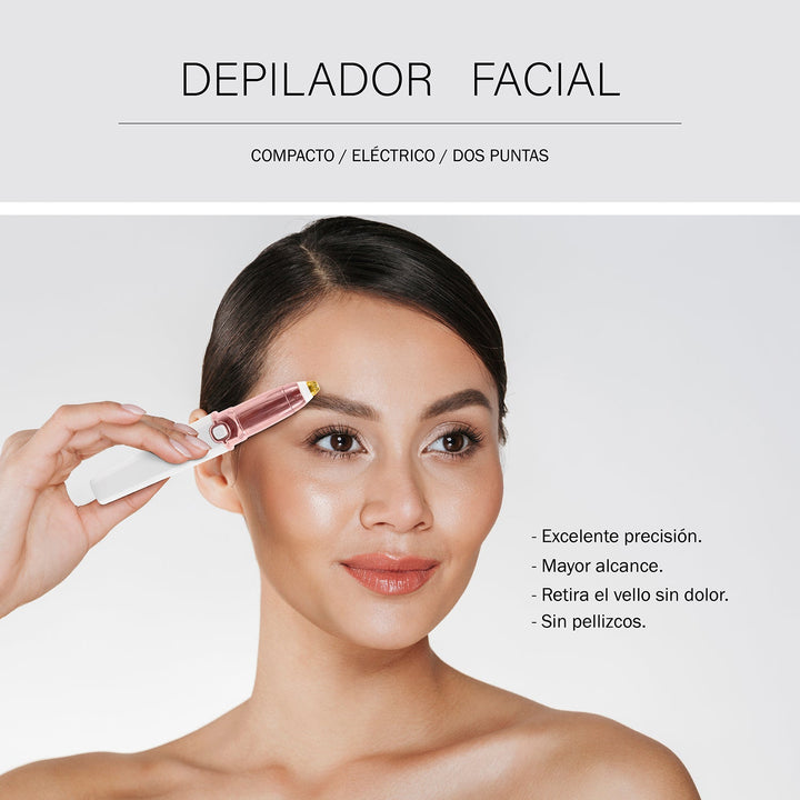 FacialGlow™ - Depiladora de Vello Facial 2 en 1