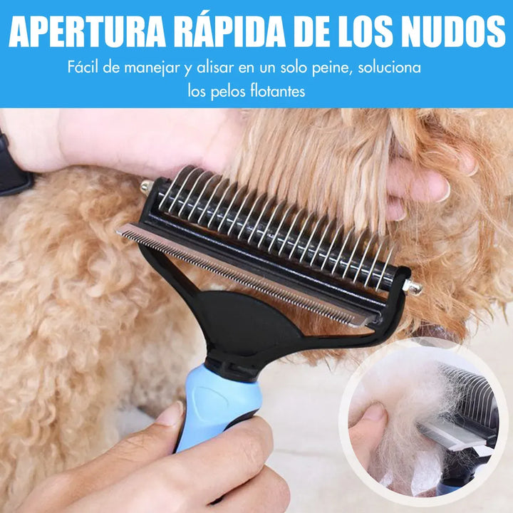 Peine anti-nudos y masajeador para Mascotas