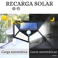Lámpara solar 180° con sensor de movimiento