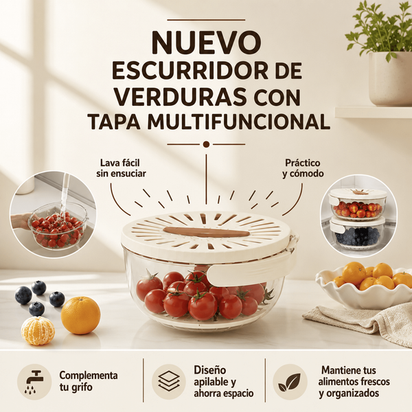 Escurridor - Recipiente Con Tapa