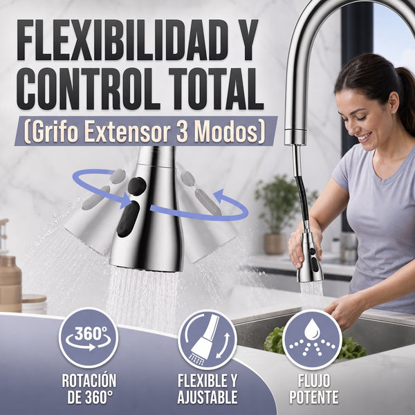 AquaControl™ - Grifo Rociador Multifuncional