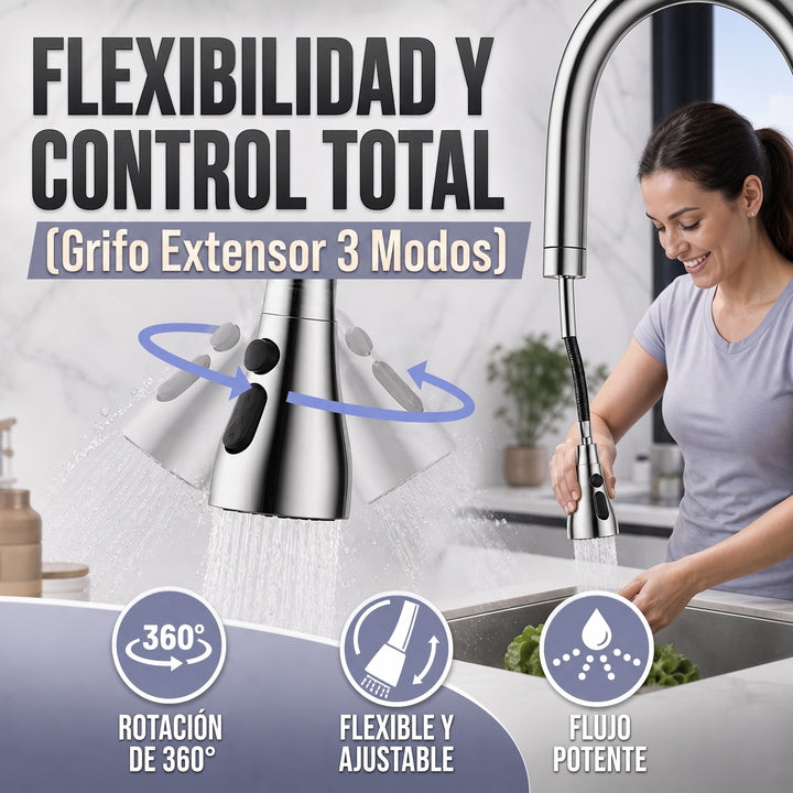 AquaControl™ - Grifo Rociador Multifuncional